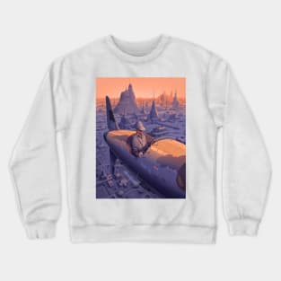 Jean Giraud - moebius - plane voyage d'hermes Crewneck Sweatshirt